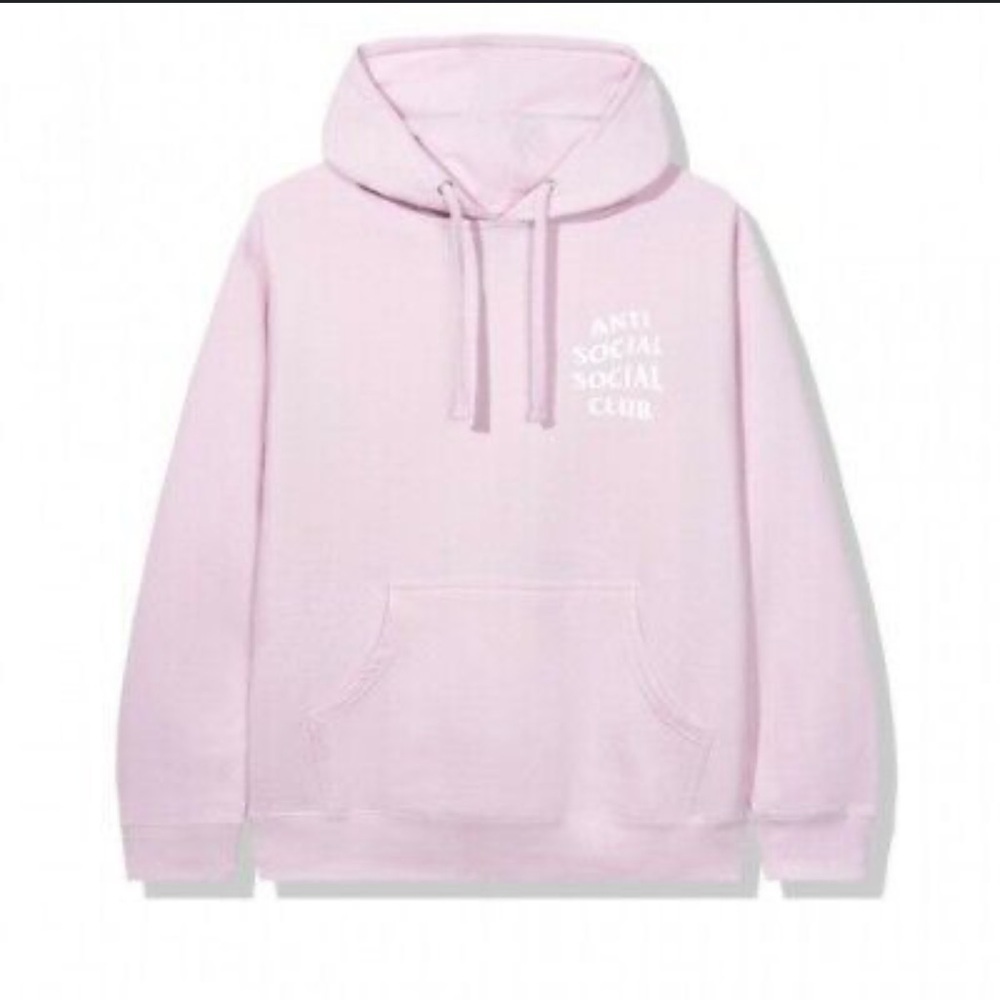 Anti social social club light pink hoodie​​​​
